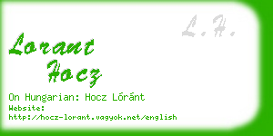 lorant hocz business card
