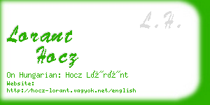 lorant hocz business card